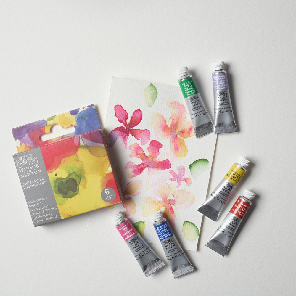 Winsor & Newton Professional Watercolour Set 6x5ml Couleurs Florales