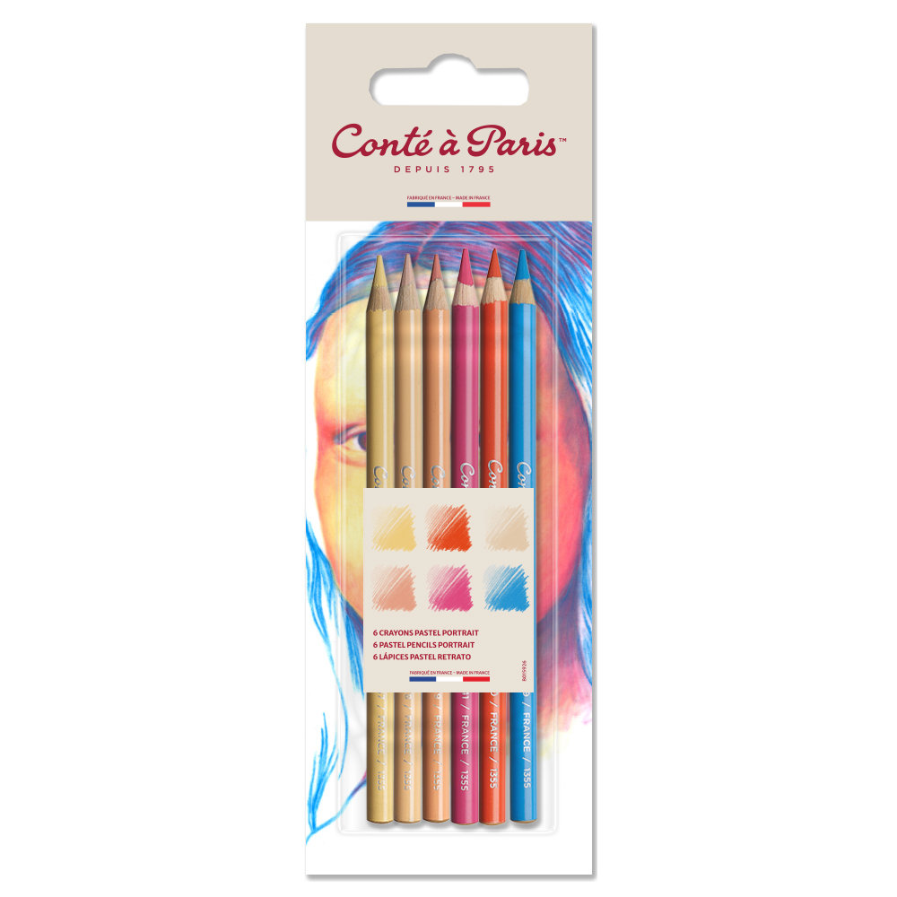 Conté à Paris Blister 6 Crayons Pastel Portrait