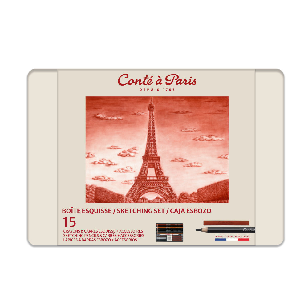 Conté à Paris Esquisse boite metal 15