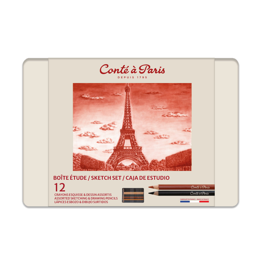 Conté à Paris Crayon Esquisse Set Etude x12