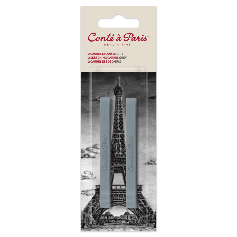 Conté à Paris Blister 2 Carrés Esquisse Gris
