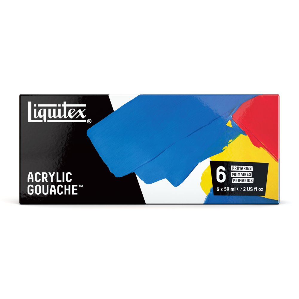 Liquitex Professional Acrylique Gouache Set 6x59ml Couleurs Primaires