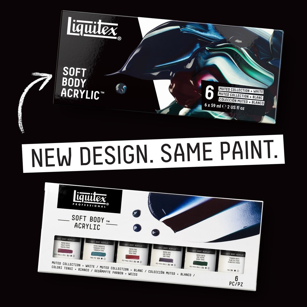 Liquitex Professional Soft Body Set 6x59ml Collection Couleurs Feutrées+ Blanc
