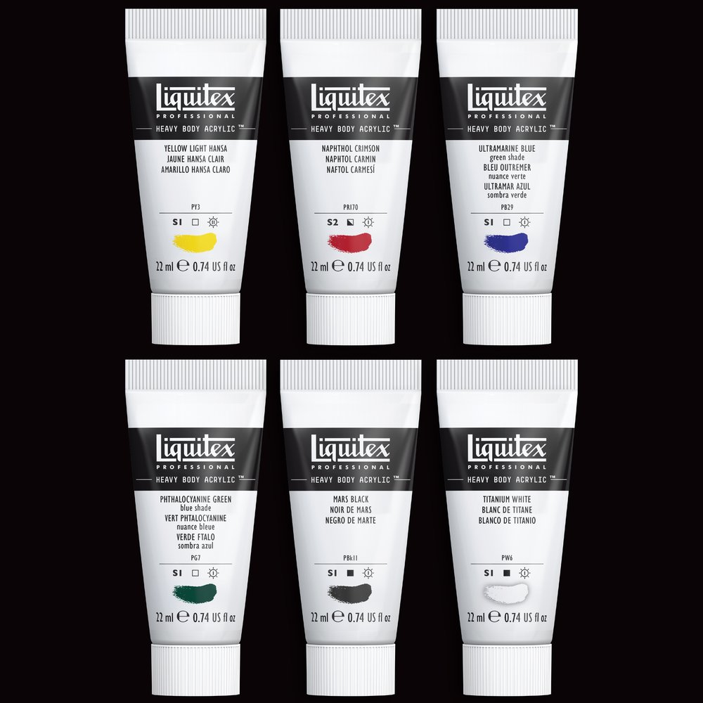 Liquitex Professional Heavy Body Set 6 x 22ml Couleurs Classiques