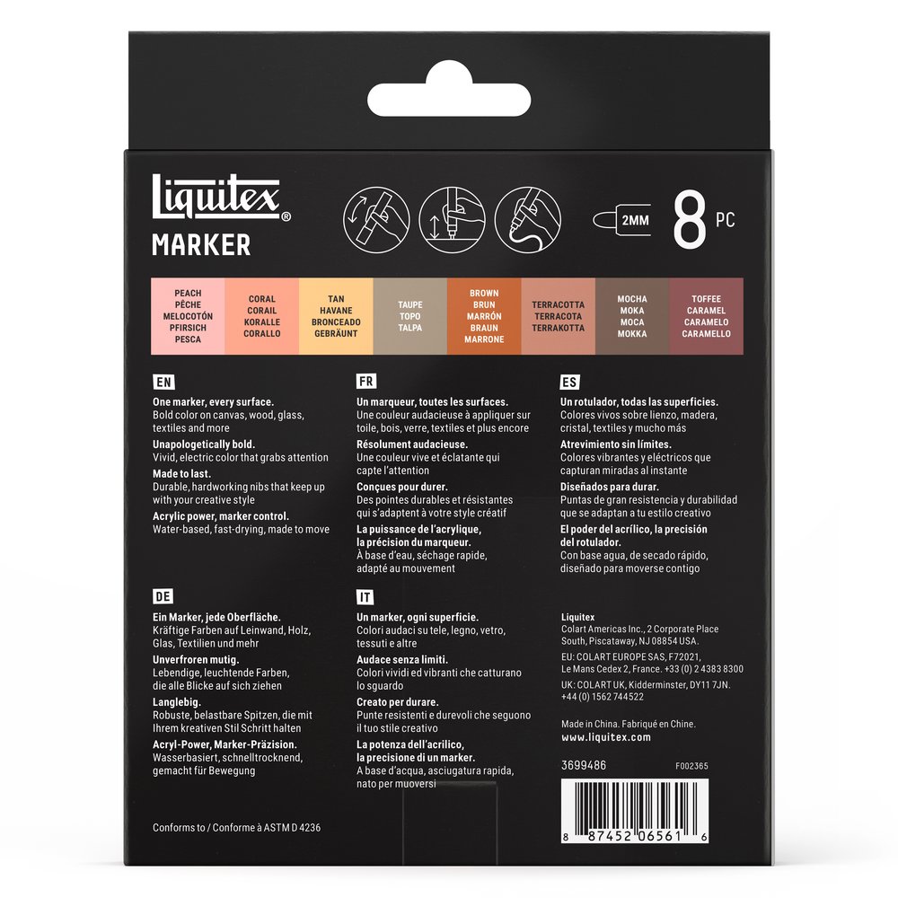 Liquitex Marker 8 x 2 mm - Set Portrait