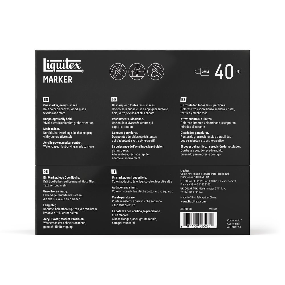 Liquitex Marker 40 x 2 mm - Set Radical