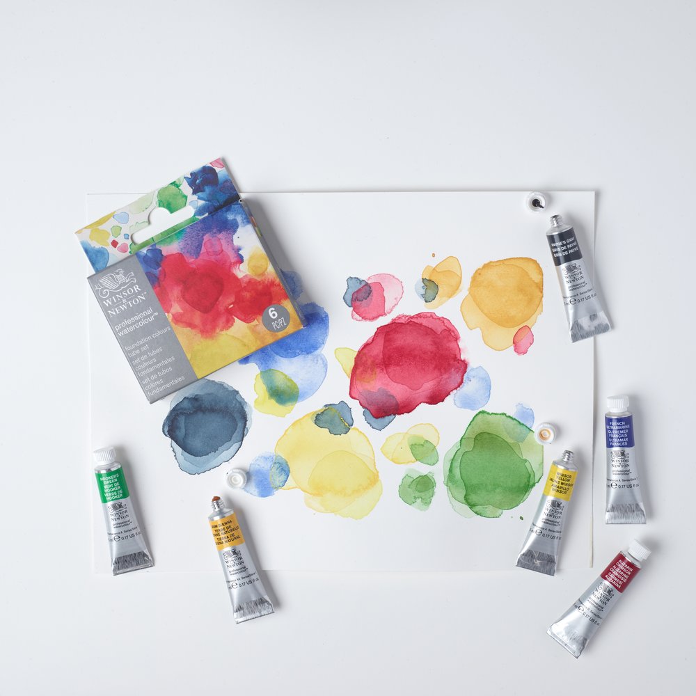 Winsor & Newton Professional Watercolour 6x5ml Tubes Set Fondamentales Row