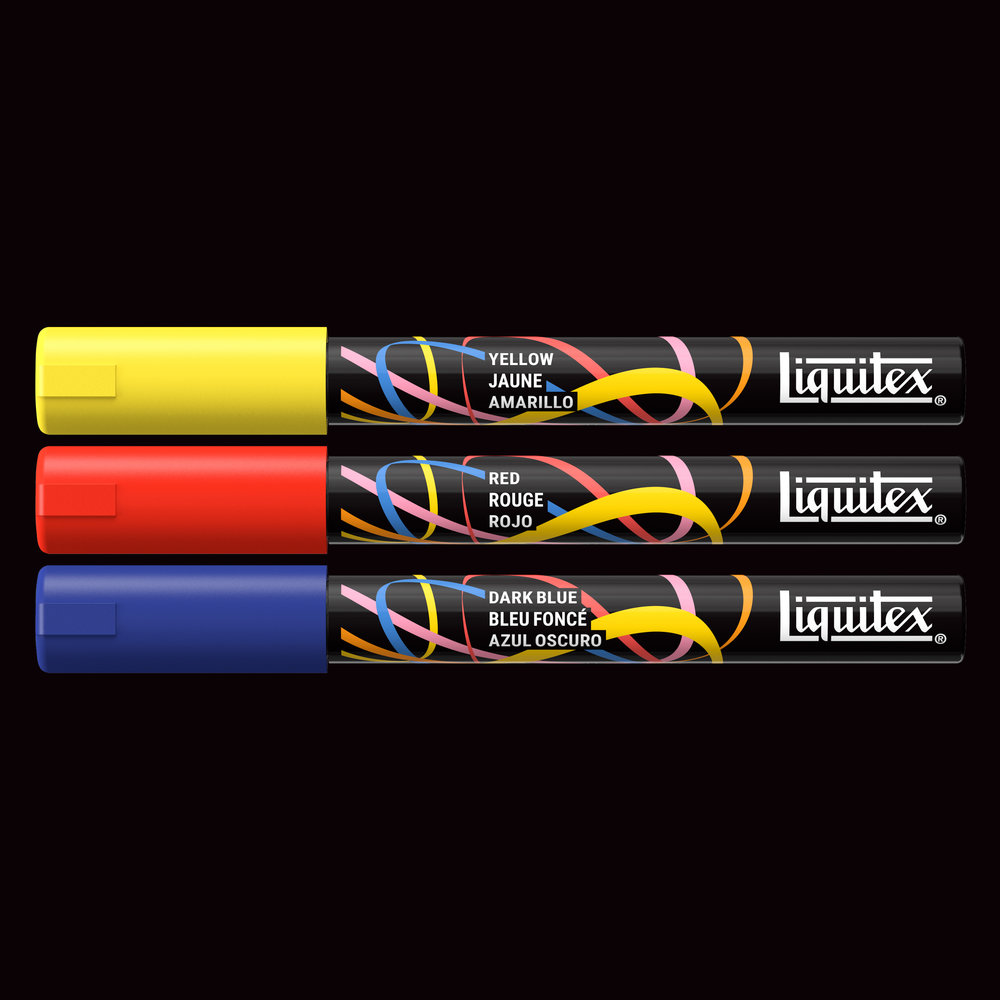Liquitex Marker 3 x 2 mm - Set Primaire