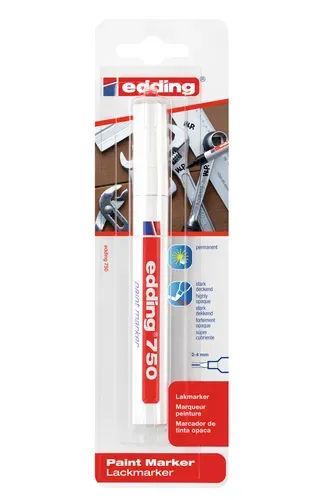 edding 750 Marqueur peinture brillante blanc