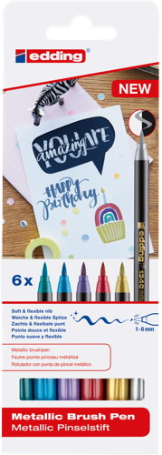 Edding Set De 6 Stylos-Pinceaux Metalliques 1340