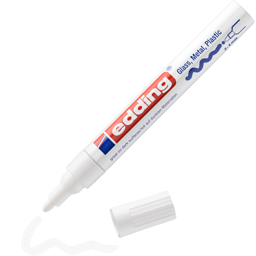 edding 750 Marqueur peinture brillante blanc