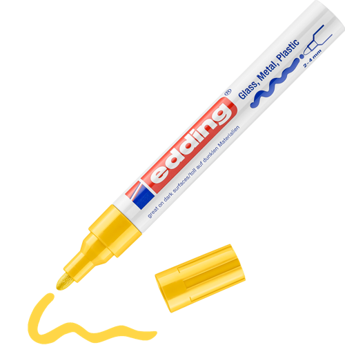 edding 750 Marqueur peinture brillante jaune