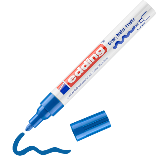 edding 750 Marqueur peinture brillante bleu