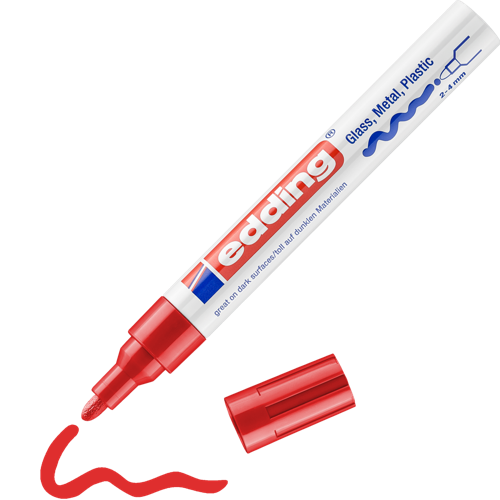 edding 750 Marqueur peinture brillante rouge