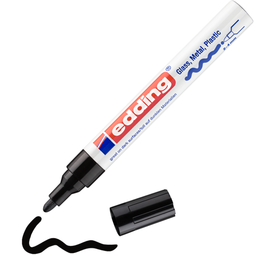 edding 750 Marqueur peinture brillante noir