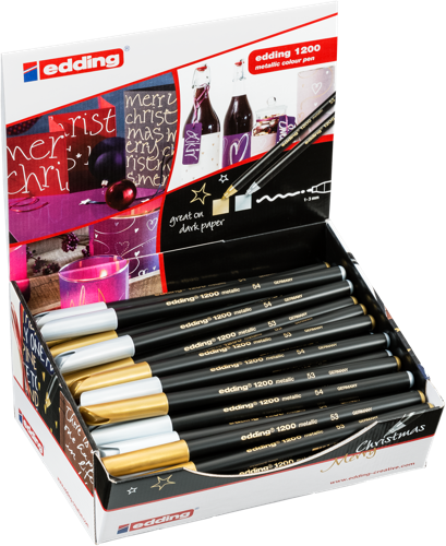 edding Présentoir e1200 metallic - 50 pièces