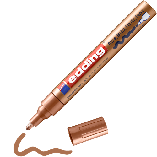 edding 750 Marqueur peinture brillante cuivre