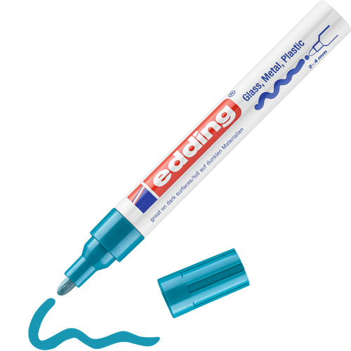 edding 750 Marqueur peinture brillante bleu clair