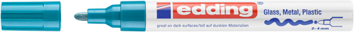 edding 750 Marqueur peinture brillante bleu clair
