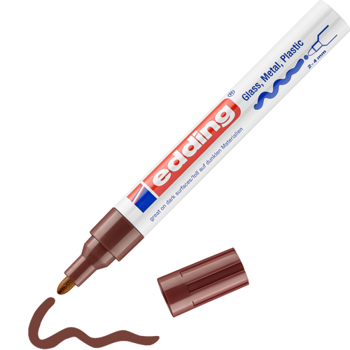 edding 750 Marqueur peinture brillante marron