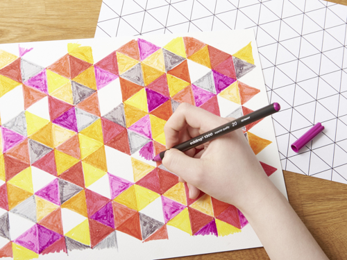 edding 1300 Feutre de coloriage moyen boîte métallique de 10 assorti