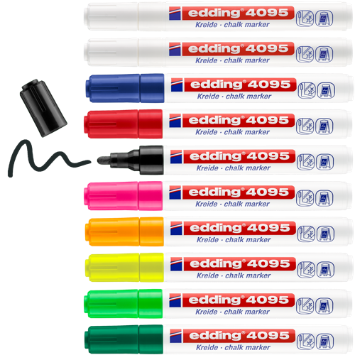 edding 4095 Marqueur craie liquide boîte pliante de 10 assorti