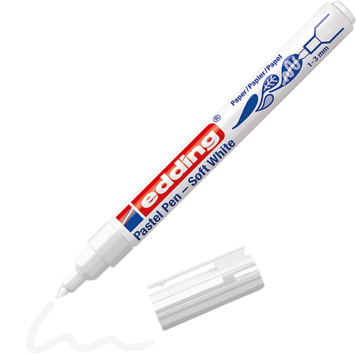 edding 1500 Feutre pastel blanc
