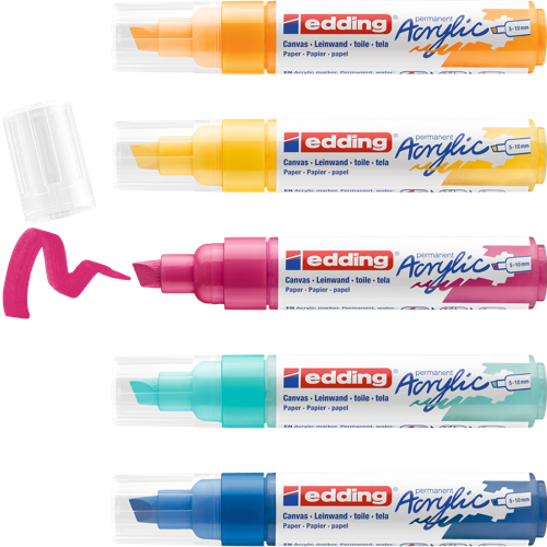 edding 5000 Marq acrylic larg étui 5 asso abst