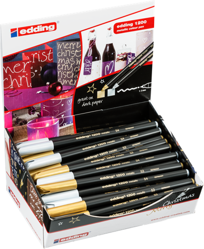 edding Présentoir e1200 metallic - 50 pièces
