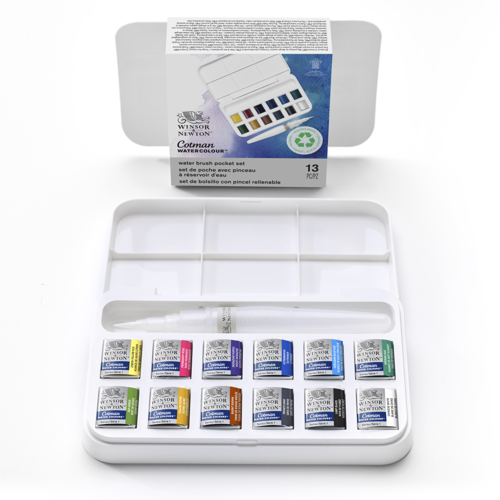 Winsor & Newton Aquarelle Cotman Brush Pen Set 12Hp