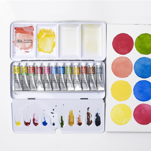 Winsor & Newton Boîte métal de Voyage - Aquarelle en Tubes Aquarelle Professionnelle