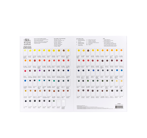 Winsor & Newton Professional Watercolour Dot Card Gamme Complete 115 Nuances