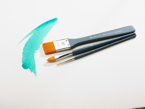 Winsor & Newton Foundation Pinceaux Aquarelle x6 2/3/5/3/5/6