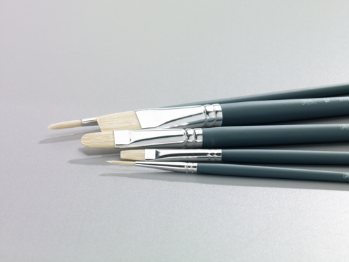 Winsor & Newton Foundation Pinceaux Huile Soie Manche Court x3 Plat 4/10/14