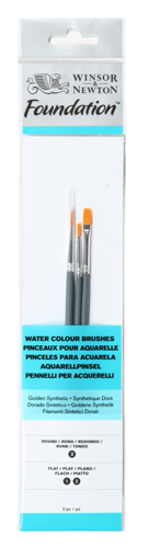 Winsor & Newton Foundation Pinceaux Aquarelle x3 3/1/2