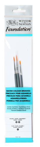 Winsor & Newton Foundation Pinceaux Aquarelle x3 1/3/5