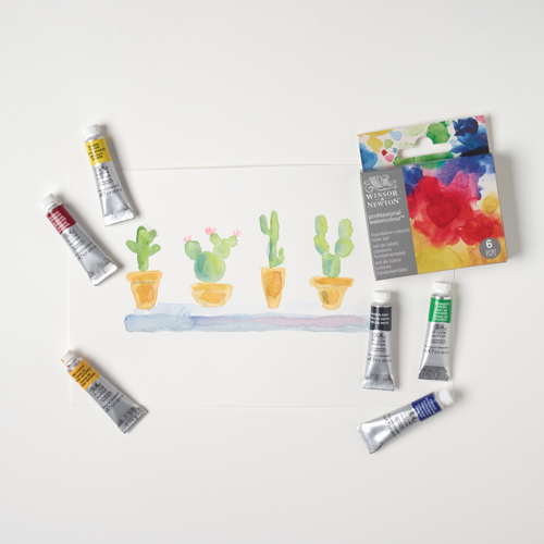 Winsor & Newton Professional Watercolour 6x5ml Tubes Set Fondamentales Row