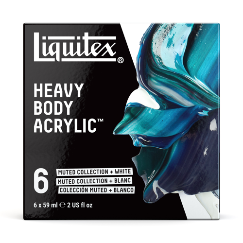 Liquitex Professional Heavy Body Set Collection Couleurs Feutrées + Blanc