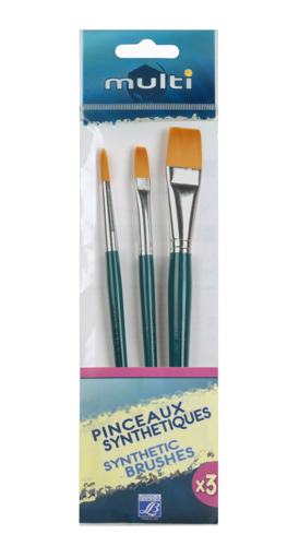 Lefranc Bourgeois Enfants Assortiment de 3 Pinceaux Synthétique