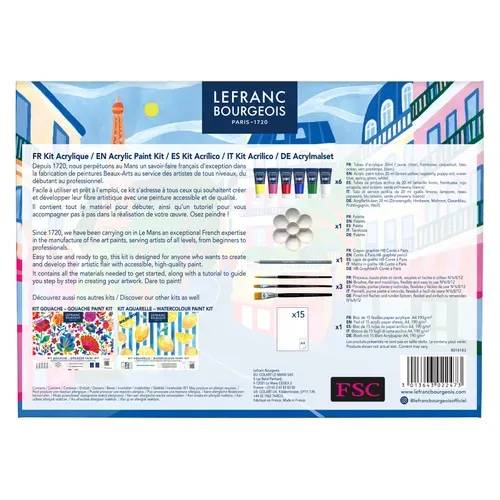 Lefranc Bourgeois Kit Acrylique Paris Mon Amour