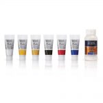 Lefranc Bourgeois Acrilico Flashe Set 6 Tubi Da 20ml - + Vernice Finale Opaca 120ml