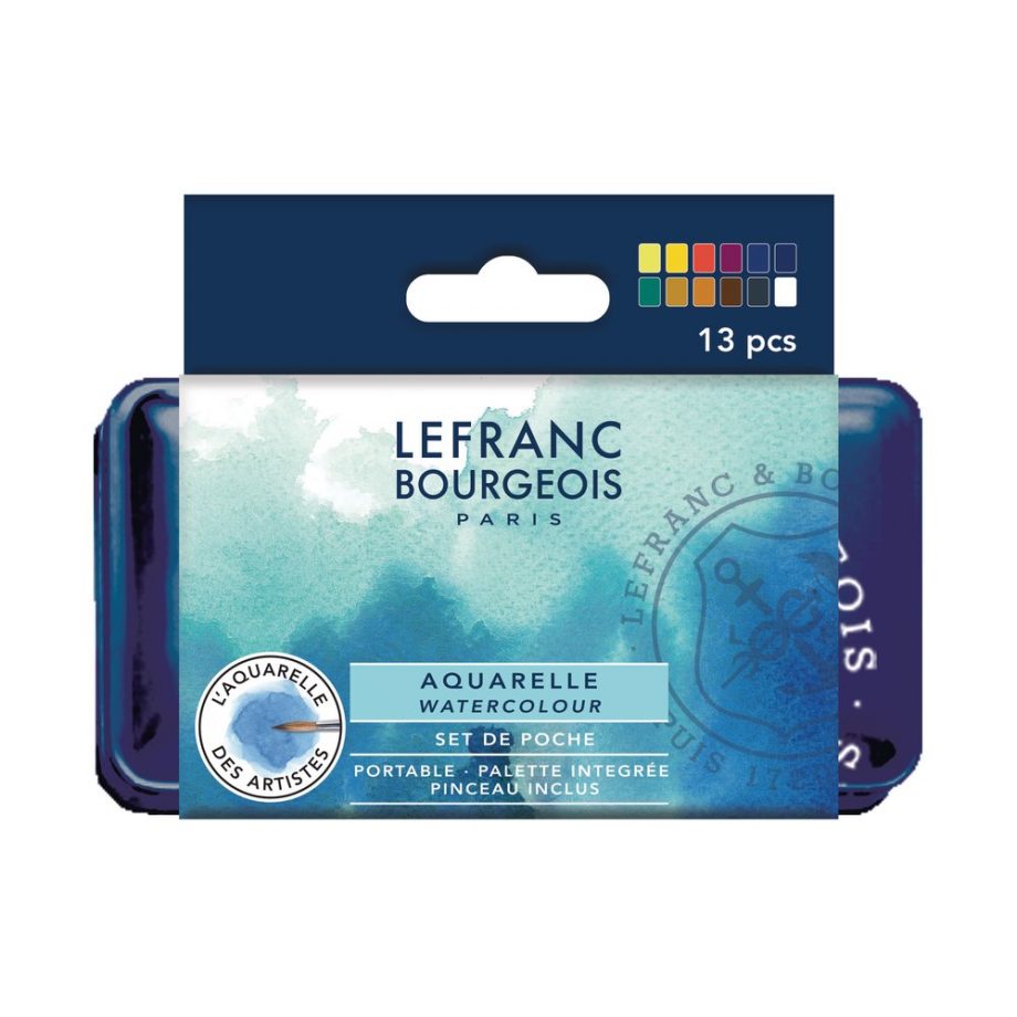 Lefranc Bourgeois Acquarello Fine - Scatola 12 Mezzi Godet