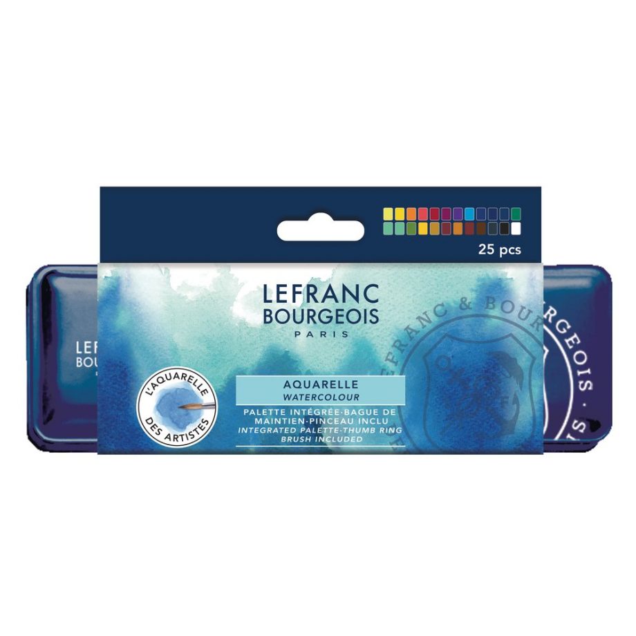 Lefranc Bourgeois Acquarello Fine - Scatola 24 Mezzi Godet