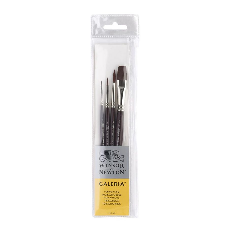 Winsor & Newton - Pennello Galeria - Set da 4 pennelli