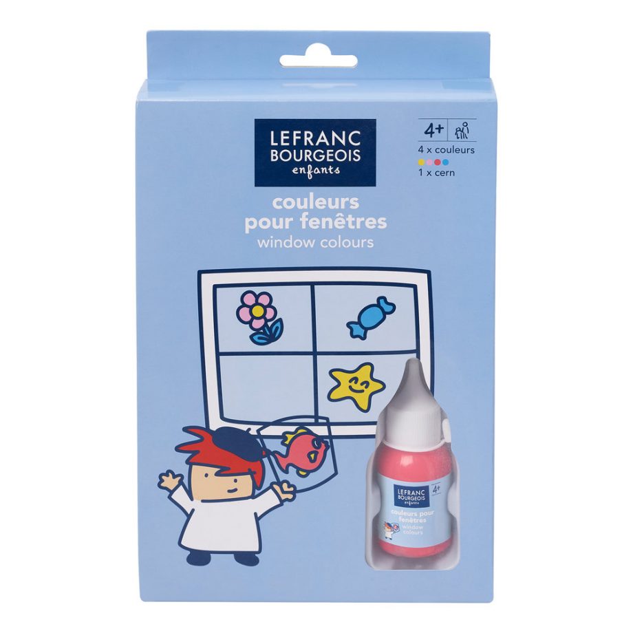 Lefranc Bourgeois Enfants - Window Deco Colori Classici 4x35ml