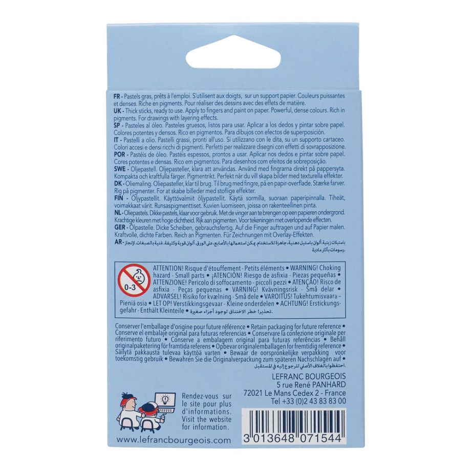Lefranc Bourgeois Enfants Assortimento 12 pastelli ad olio 8 mm