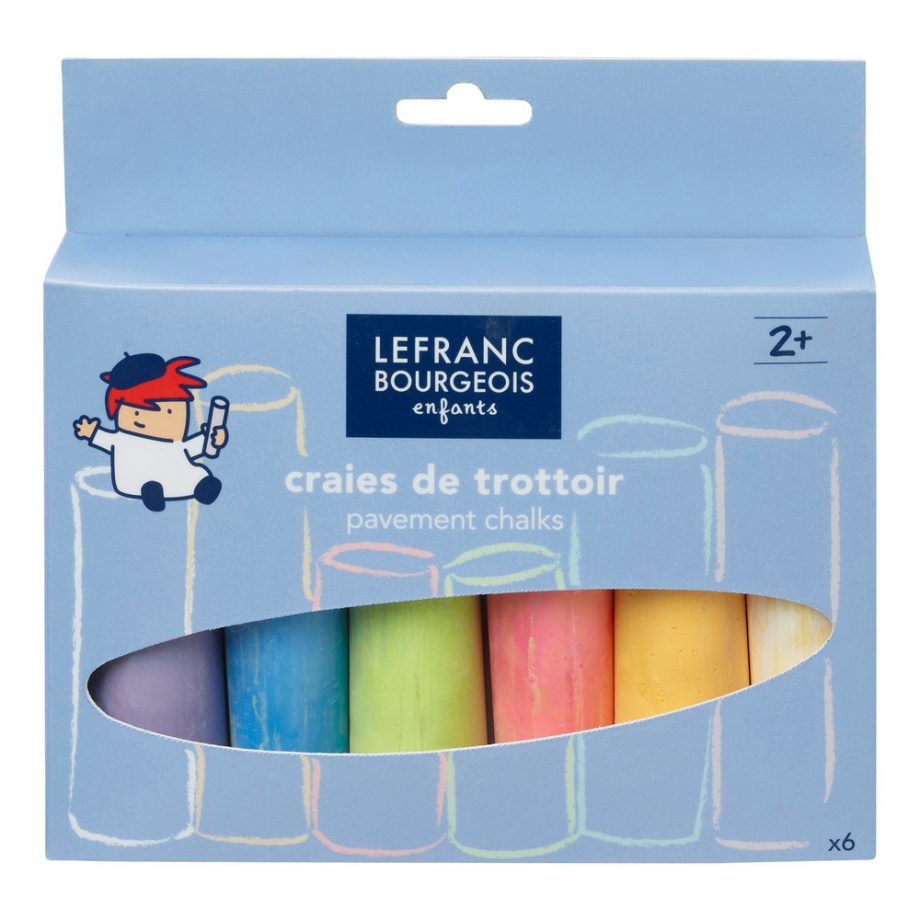 Lefranc Bourgeois Enfants Assortimento da 6 gessi colorati maxi