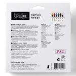 Liquitex Marker Acrilico Punta 15mm Set x 6 Colori Classici