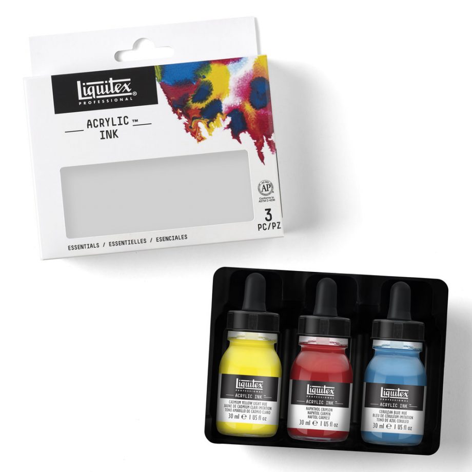 Liquitex Inchiostro Acrilico Professional Set 3x30 ml Colori Essenziali