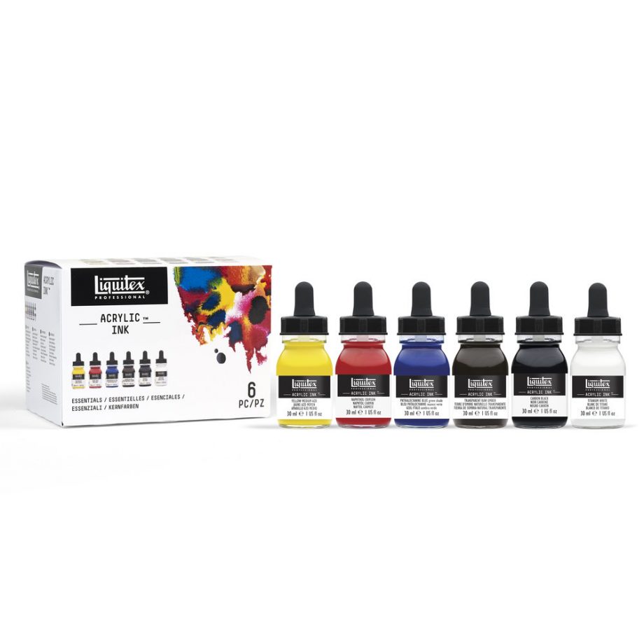 Liquitex Inchiostro Acrilico Professional Set 6x30 ml Colori Essenziali